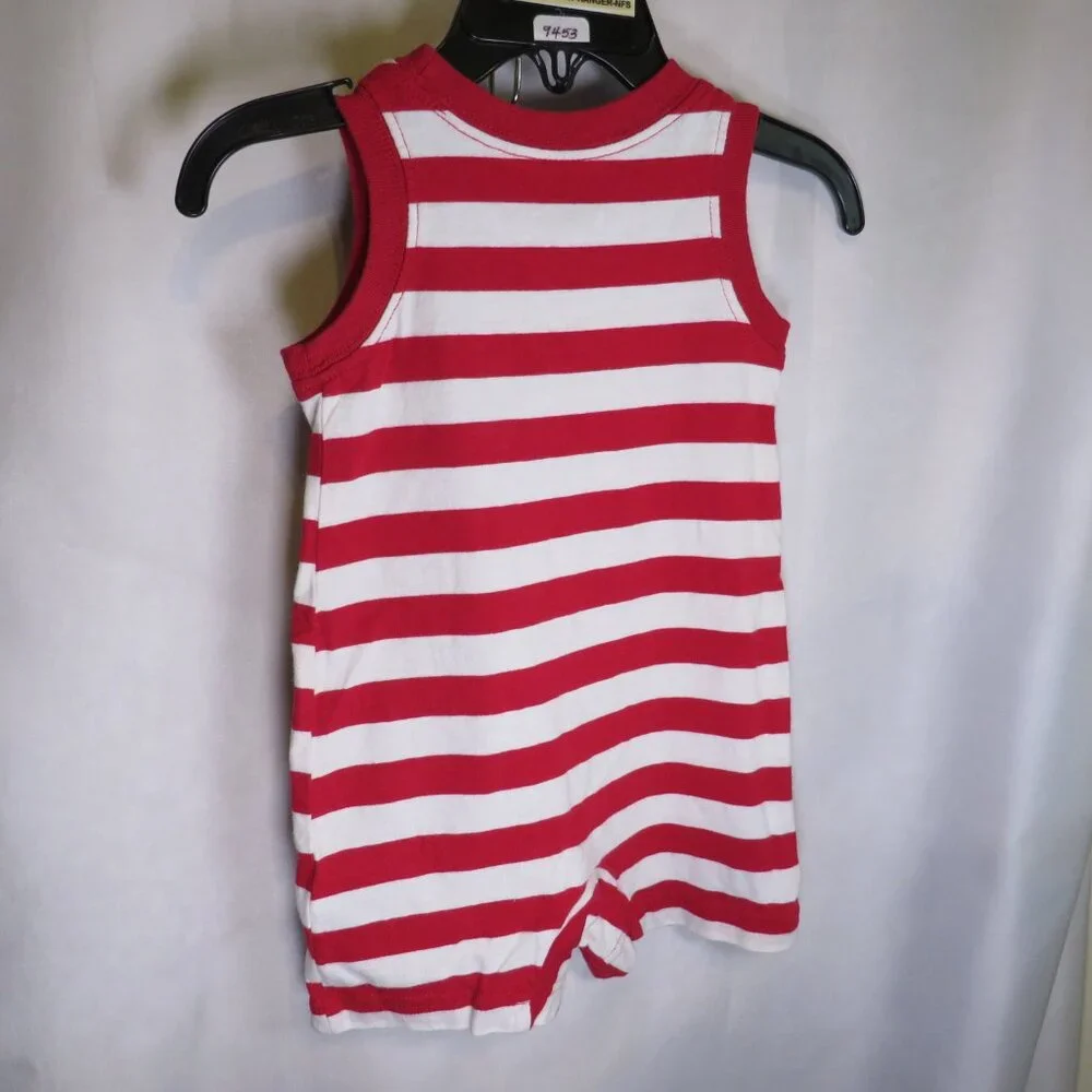 The Children's Place Patriotic Baby Romper 3-6 Months USA Flag Stars & Stripes
